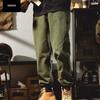 Men Harem Pants Thin Solid Color Elastic Waist Pockets Ankle-banded Drawstring Deep Crotch Wear-resistant Soft Breathable Men Cargo Pants Long