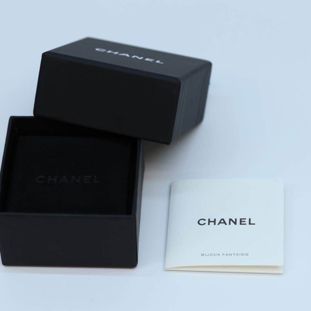 Chanel B21V Gold Plated Rhinestone Braided Square Earrings Earring goldUsed