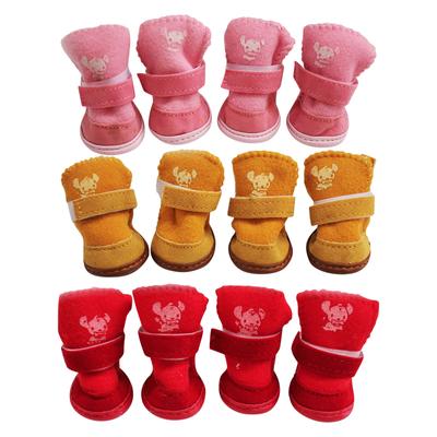 Pet Sapatos Quentes Inverno Bonito Botas de Neve Sapatos de Algodão Suprimentos para Animais de Estimação