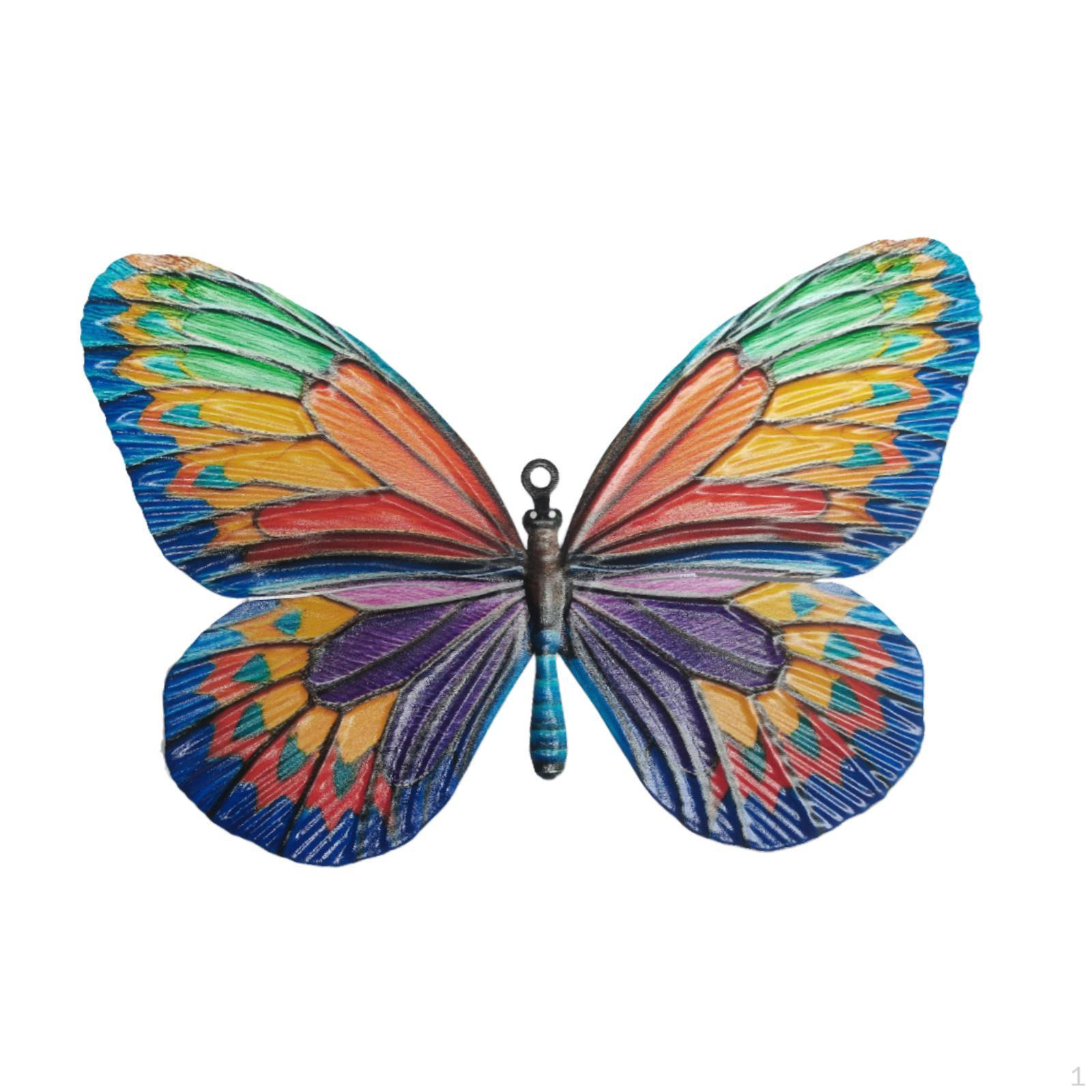 

Butterfly Wall Decor Decoration Display Artwork Iron Art Hanging Ornament for синий