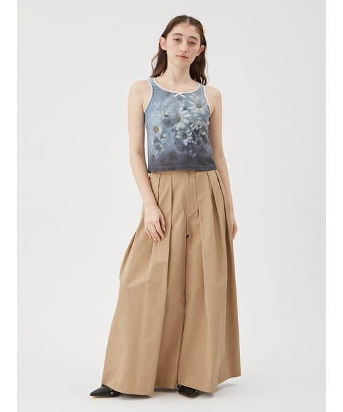 Furfur Philly Chocolate Flower Tank RWCT251129 Top, Women's, White,