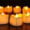 12 Pcs LED Flameless Tea Light Candles Flickering Electric Fake Candles Battery Operated LED Tea Lights with Warm Light