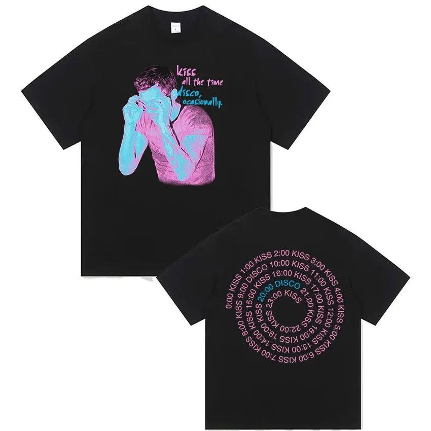 

Unisex Women Vintage High Quality Fashion Oversized Cotton T-shirt Kiss All The Time Disco Occasional Album 2026 Fans Gift T Shirt S