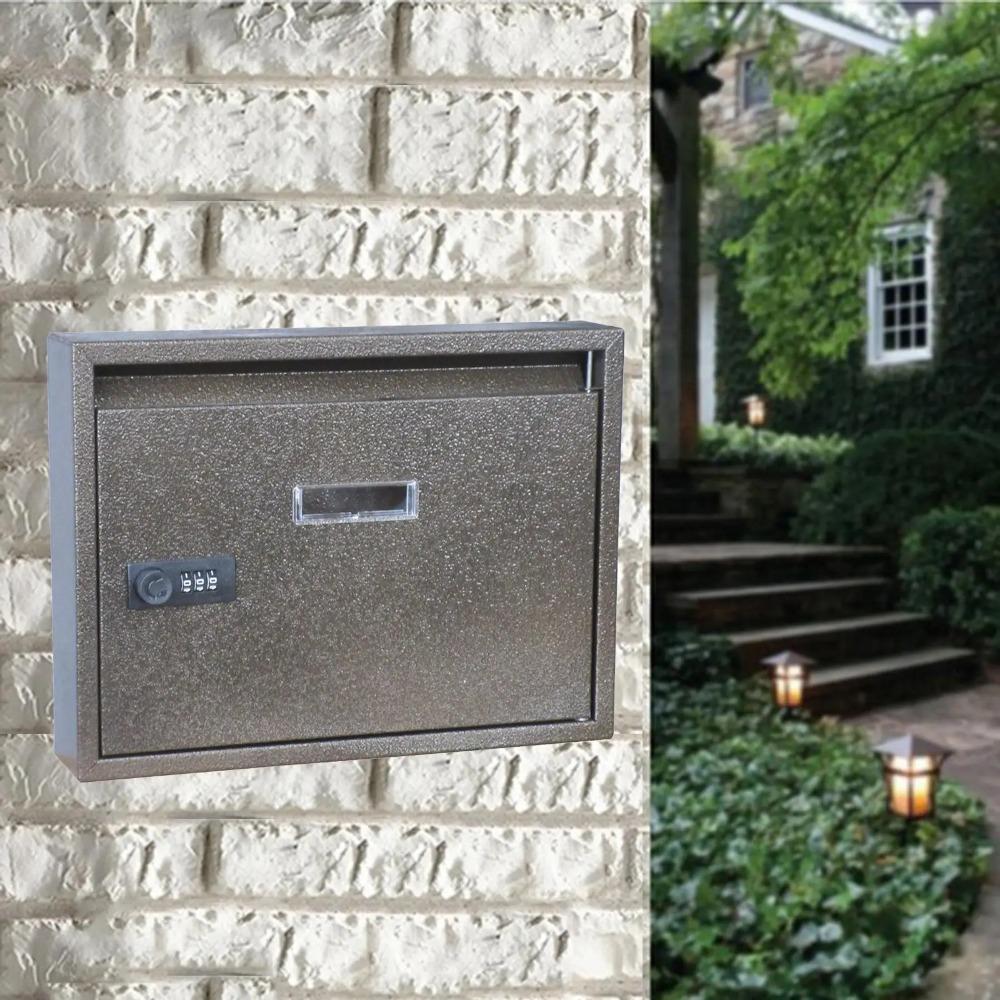 Metal Mailbox Letter Box Wall Mounted Mail Box Universal Postbox  for School Outdoor Street House