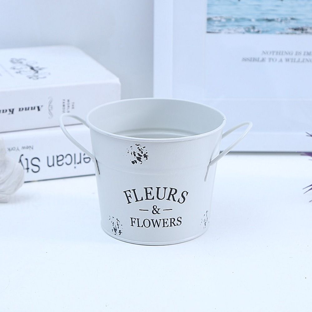 Dzbanek metalowy do domu Dzbanek Doniczki na kwiaty Wazon na kwiaty Dekoracja ogrodowa Wiadro na kwiaty