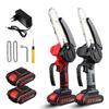 Cordless 4-Inch & 6-Inch Electric Mini Chainsaw, Lithium Battery Powered, One-Hand Operation for Pruning and Felling