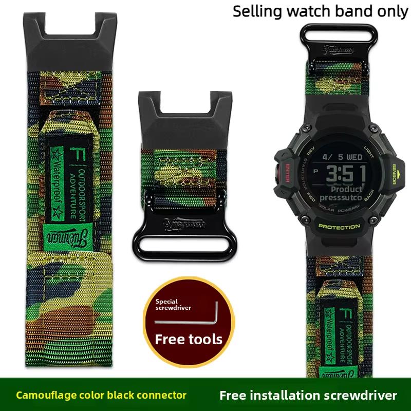 

GBD H2000 Nylon watch Strap For Casio G-SHOCK 3515 GBD-H2000-1A/1B/2/1A9 Modified Canvas watch band Sports Waterproof wristband For GBD-H2000