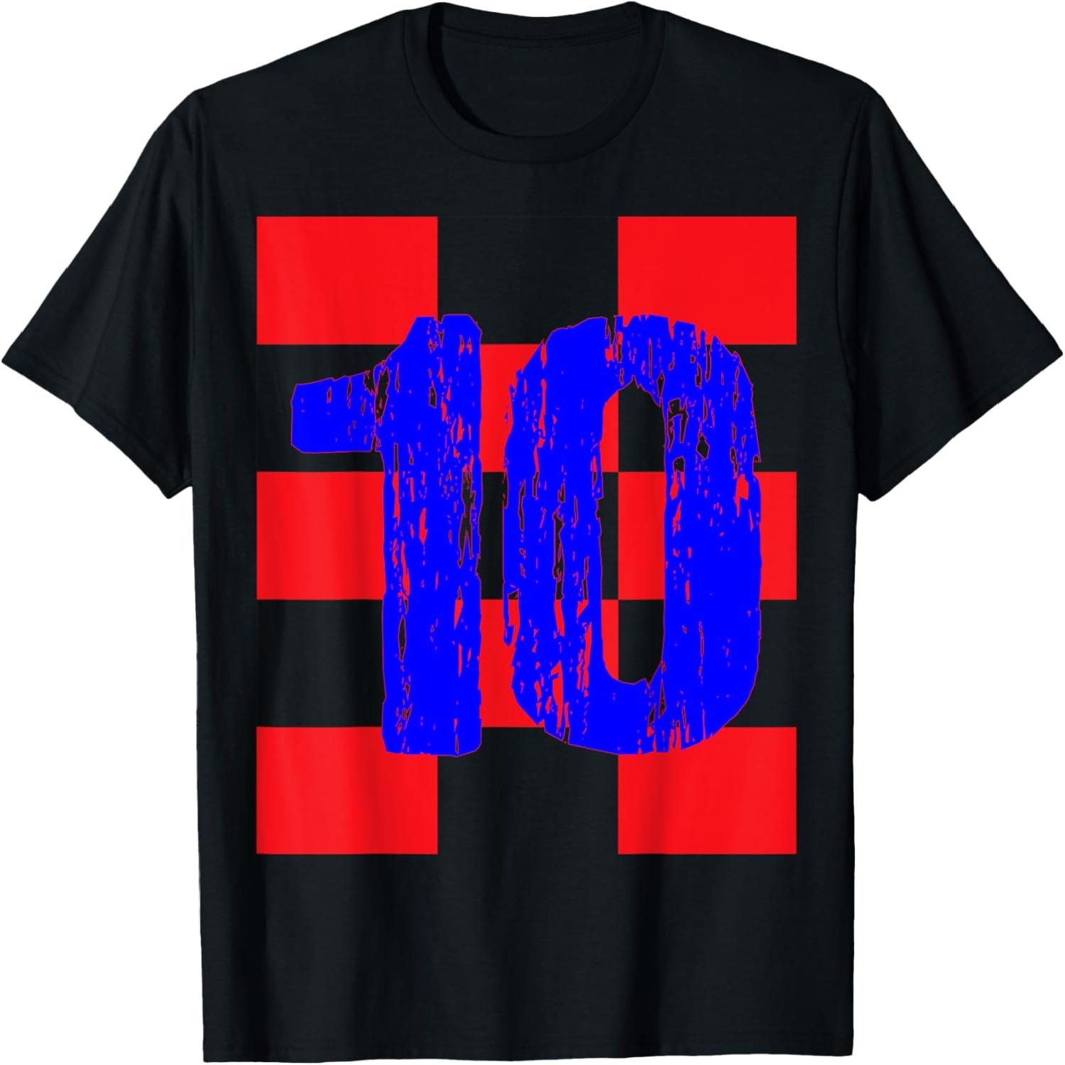 Hrvatska Croatia Soccer Number 10 T-Shirt Fan Gift Tee T-Shirt S
