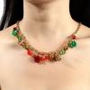 Bracelet Xmas Clavicle Chain Earrings Christmas Bell Jewelry Set Sweet   Girl