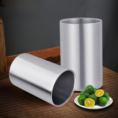 Bar KTV Doppelschichtiger tragbarer Eiskübel aus Edelstahl, 1600 ml, ideal für den Außenbereich und den gewerblichen Gebrauch