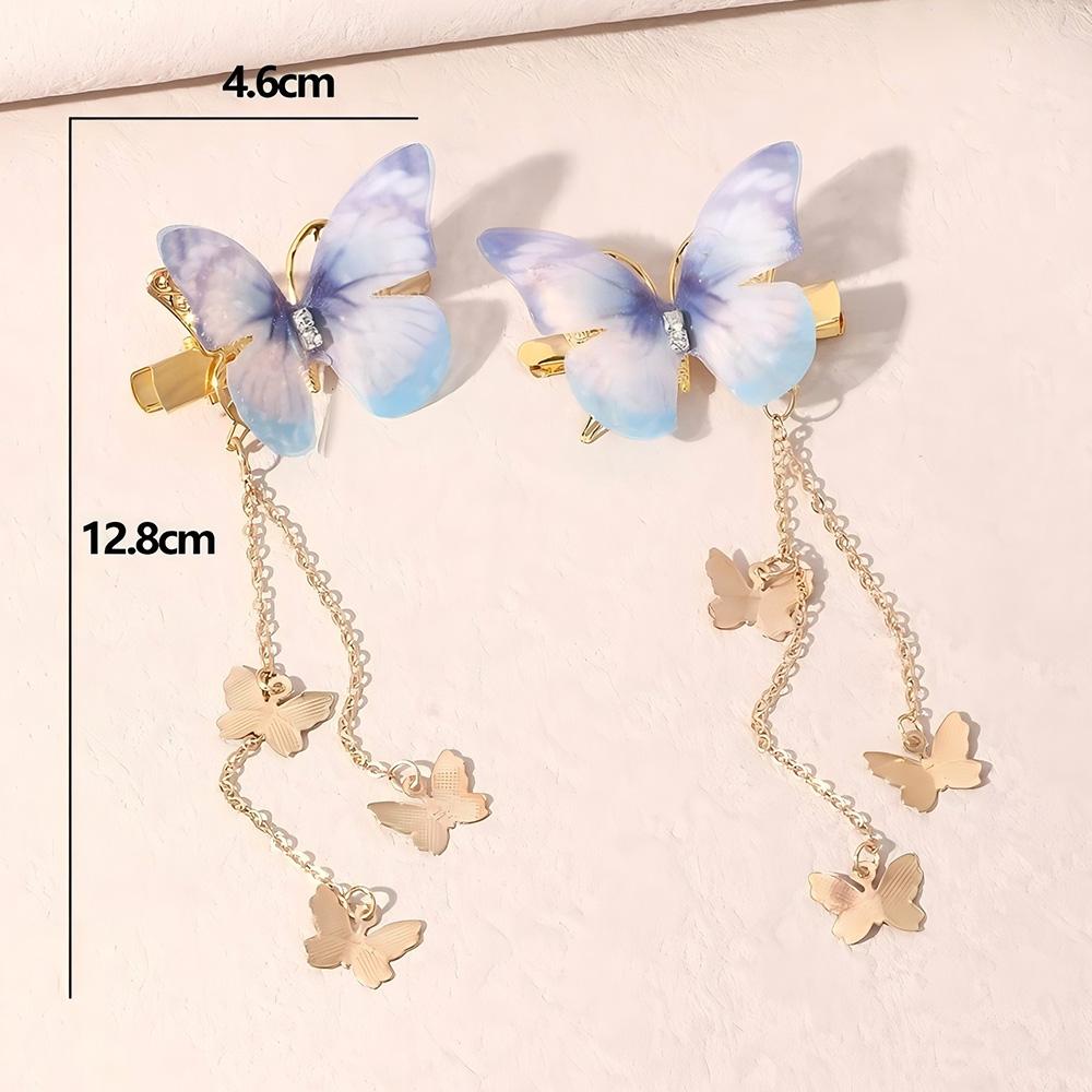 

2pcs Elegant Tassel Butterfly Hair Accessories Hair Clips Princess Hanfu Accessories Sweet Headwear Women s Exquisite Hair Clip