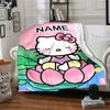 Customizable HelloKitty11 Throw Blanket – Personalized Name, All-Season Cozy Snug Blanket, Machine Washable, Personalized Blanket