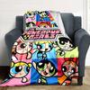 Powerpuff Girls Adventure Flannel Blanket Super Soft Warm Cozy Blanket For Sofa Bed Office Travel Allseason Home Decor Gift