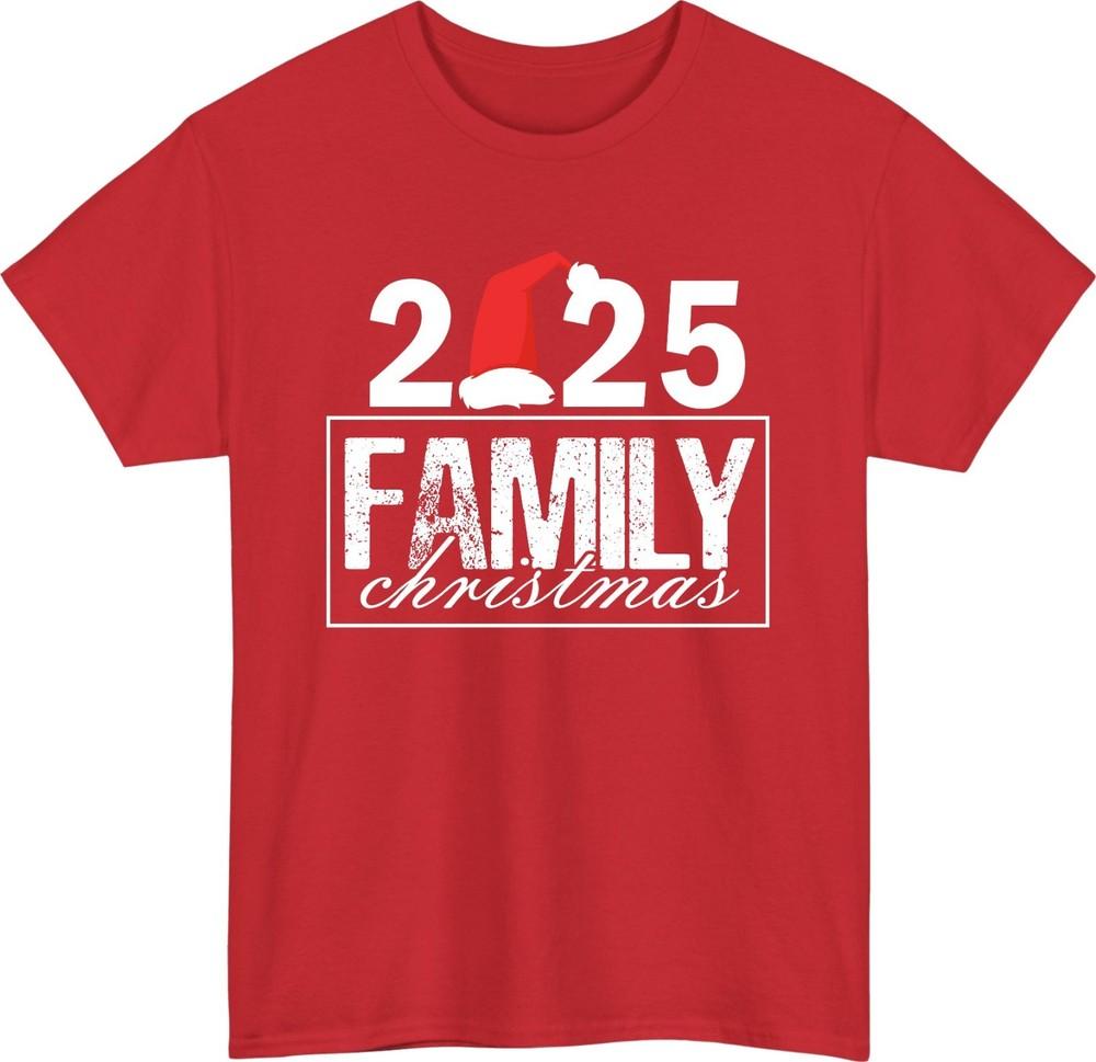 Family Christmas 2025 TShirt Merry Xmas Festive Family Gathering Gift Tee Top S