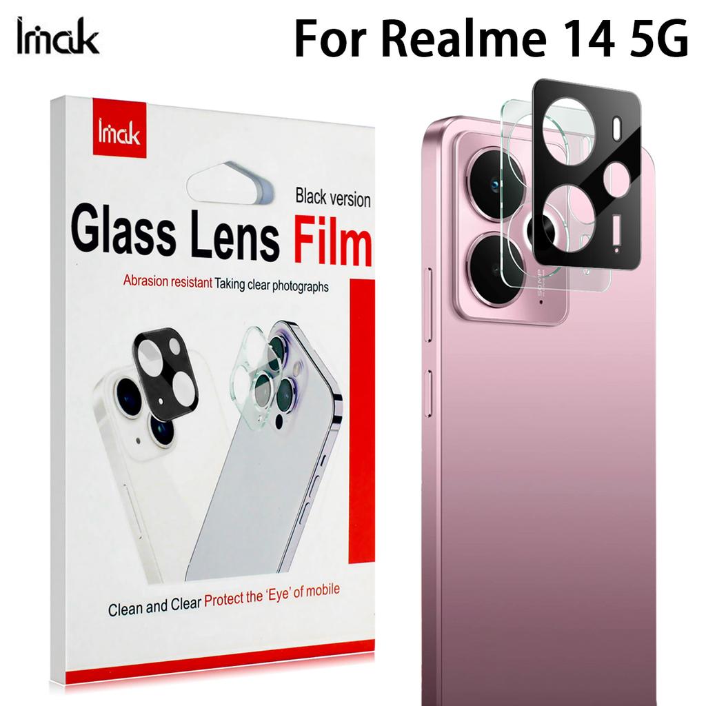 For Realme 14 5G Glass IMAK Høyoppløselig Glasslinsefilm Svart Versjon