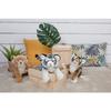 Peluche - fauve allongé 30 cm - tigre blanc
