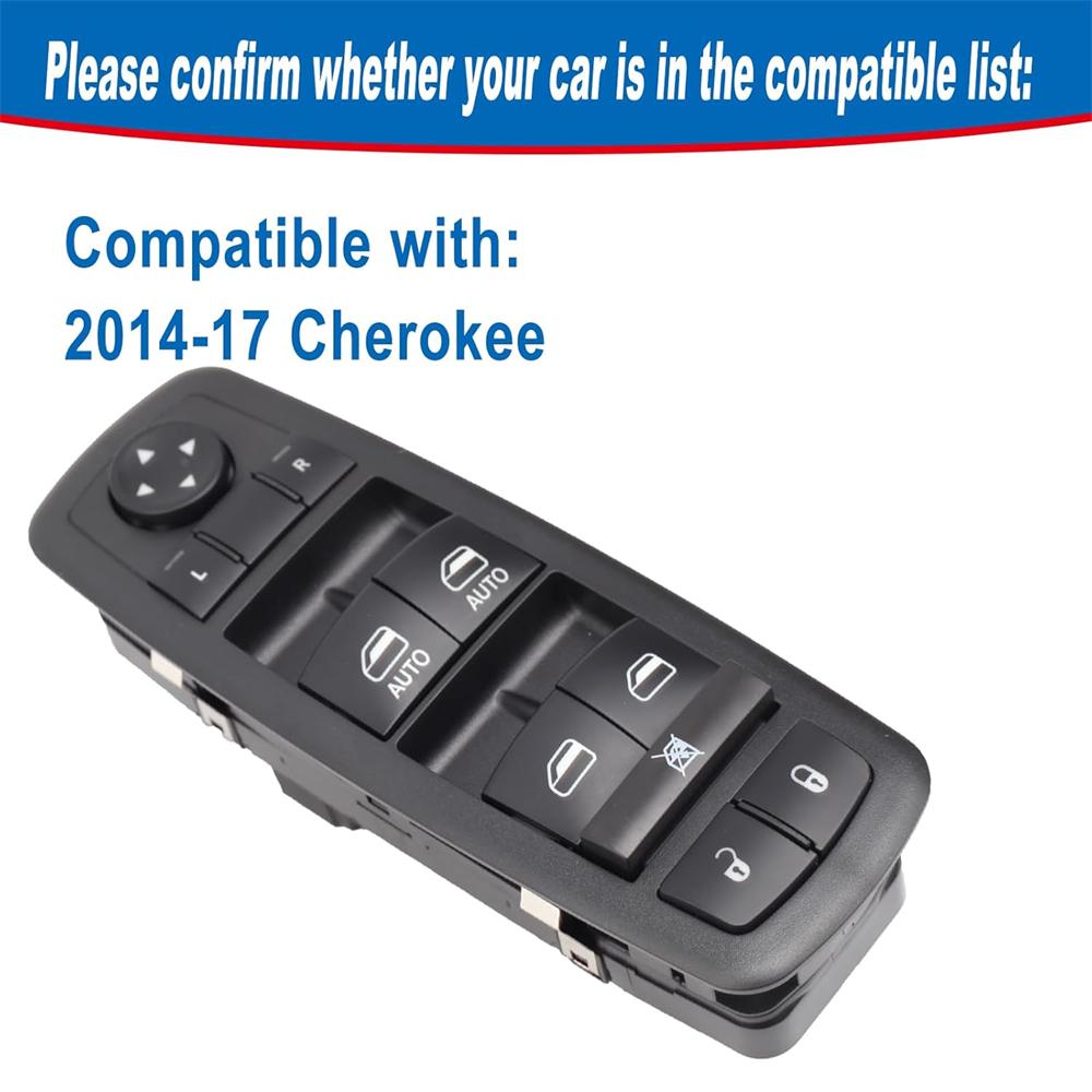 68141894AA Driver Window Switch for Jeep Cherokee 2014‑2017 Interior