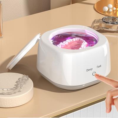 Ultraschallreinigungsgerät Zahnspangen Prothesen Retainer Reinigungsmaschine Mini Tragbar Schmuck Tiefenreinigung