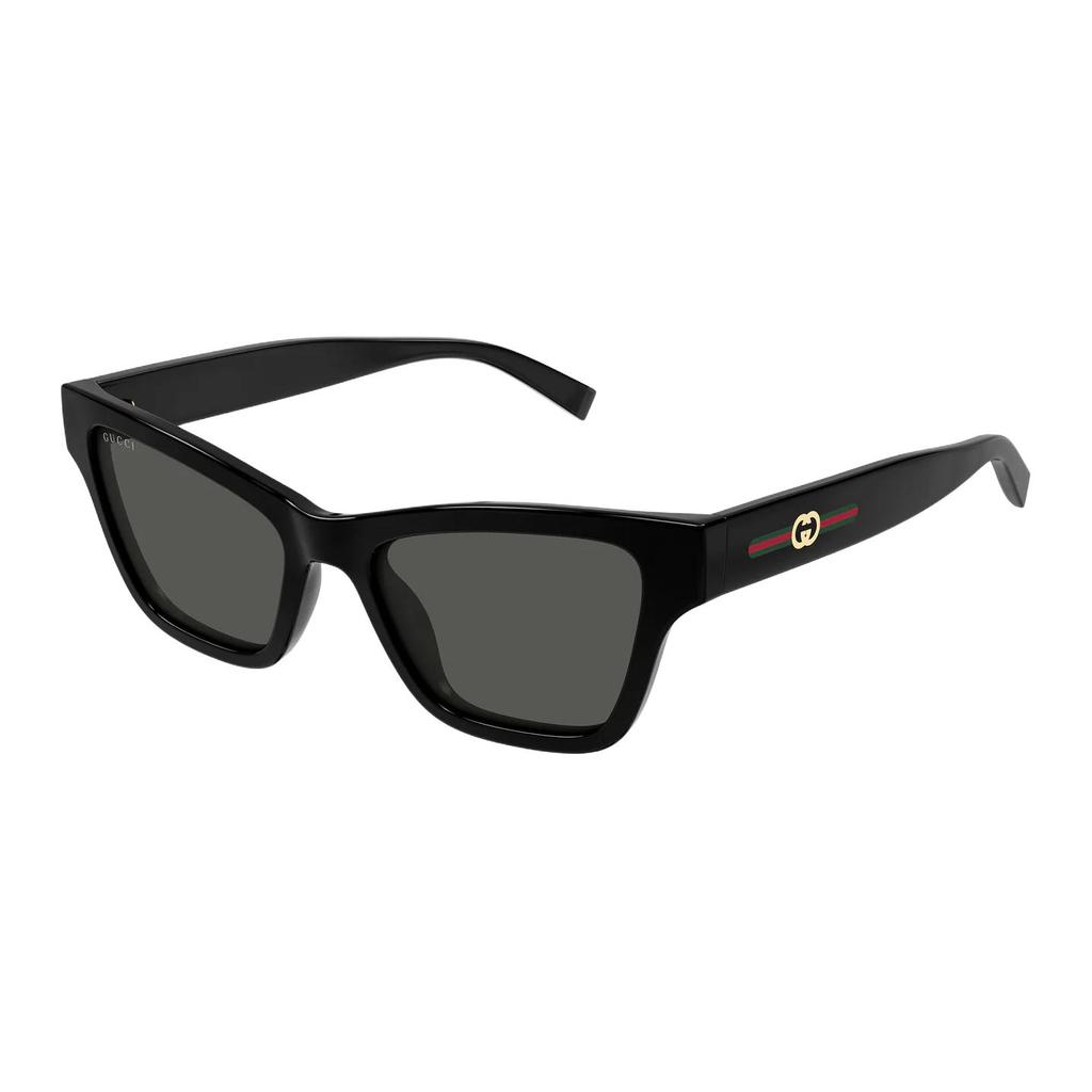 Gucci Logo Injection Cat Eye Sunglasses Unisex Sunglasses Glossy-Black GG1982S001