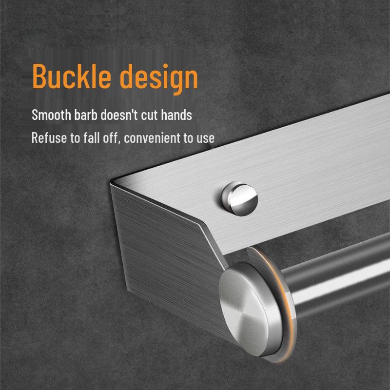 Stanzfreier Edelstahlhalter für Küchenpapier & Frischhaltefolie für Küche & Bad