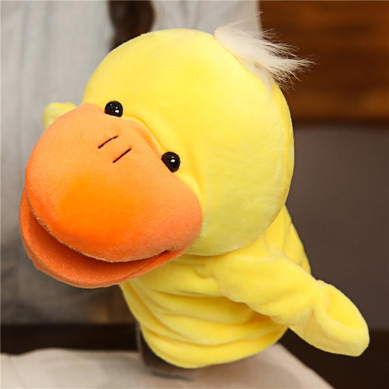 Cute Animal Hand Puppet Toy Gloves Open Mouth Can Move Dinosaur Lion Wolf Doll Tiger Children'S Gift