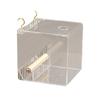 Dustproof Bird Food Box Hangable Feeding Box Automatic Bird Feeder Anti-spill Bird Food Container with Standing Perch