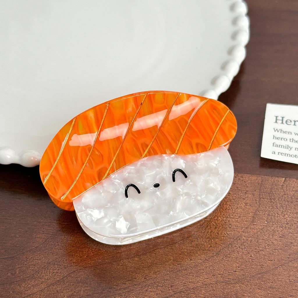 And Sweet Charming Sushi Hair Claw Colorful Acetate Clip Handcrafted For Girls Stylish