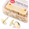Yalis Thumb Tacks 500-count, 3/8-inch Steel Roundness Push P Office Tacks for Corkboard (Gold)