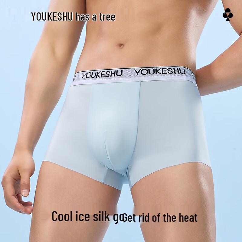Men's Ice Silk Antibacterial Boxer Briefs