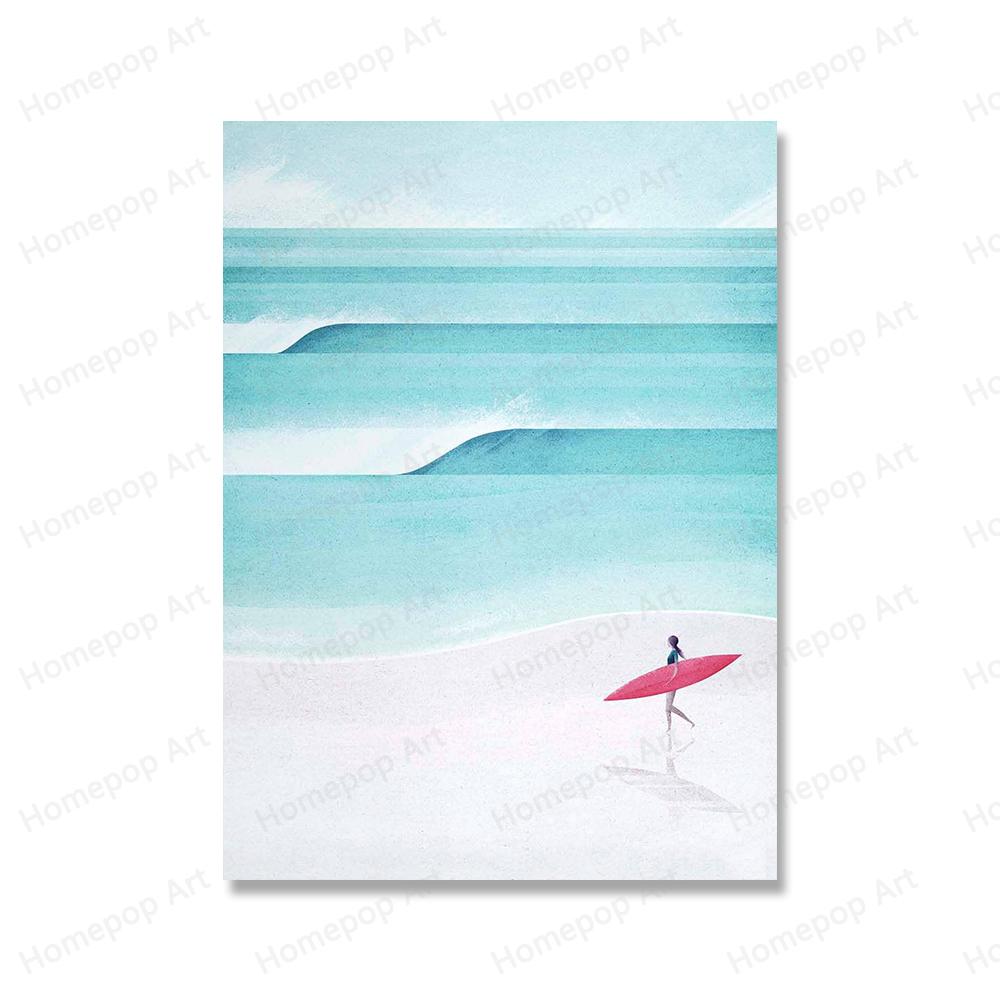 Kaltes Wasser Wildes Schwimmen Leinwand Malerei Drucke Landschaft Flüsse See Poster Tropical Beach Wand Kunst Bilder für Wohnzimmer Dekor