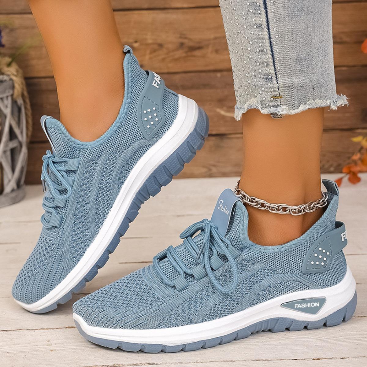 

New Breathable Women s Shoes In Large Size, Comfortable Soft Soled Running Shoes, Fly Woven Shoes, Casual Sports Shoes 36 рожевий