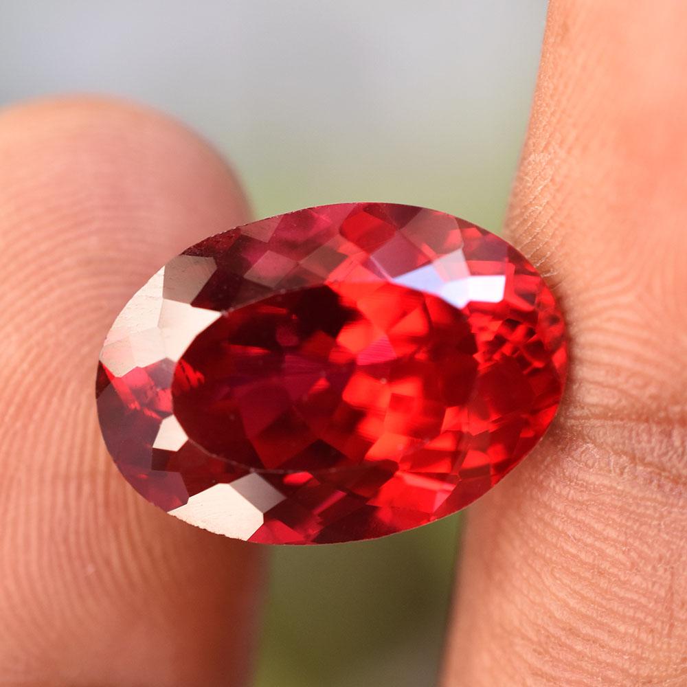Natural Red Ruby Loose Gemstone 18.23 Ct Oval Cut for Homecoming for Jewelry Making and Crafts
