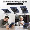 For iPad Air 13 (2025)/(2024) Case Silicone + PC Kickstand Tablet Cover with Handy Strap, Shoulder Strap