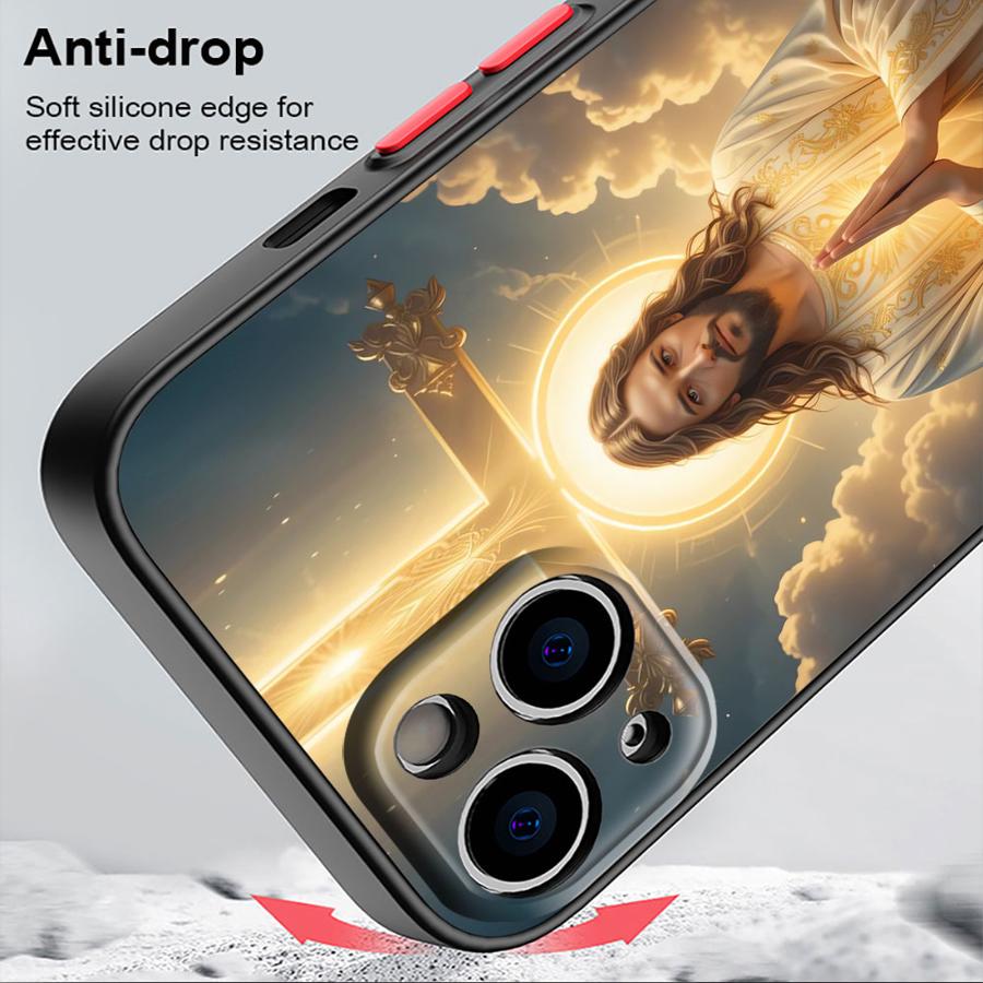 Case for iPhone 17 Pro Max 13 Mini 16 Plus 14 11 X XS XR 15 17P 16P 12 7 8 SE Air Funda Back Phone Cover Jesus Design Combining