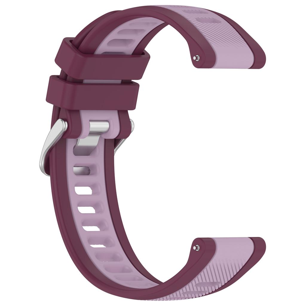 Quick Release 20mm Two-Tone Sports Silicone Strap For Garmin Forerunner 165 Music 245 55/Vivoactive 5/Venu 2 Plus Sq Watch Band