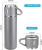500ml Doppelwandiger Edelstahl Vakuumisolierter Reisebecher Set für Wein, Bier, Kaffee, Business Wasserflasche