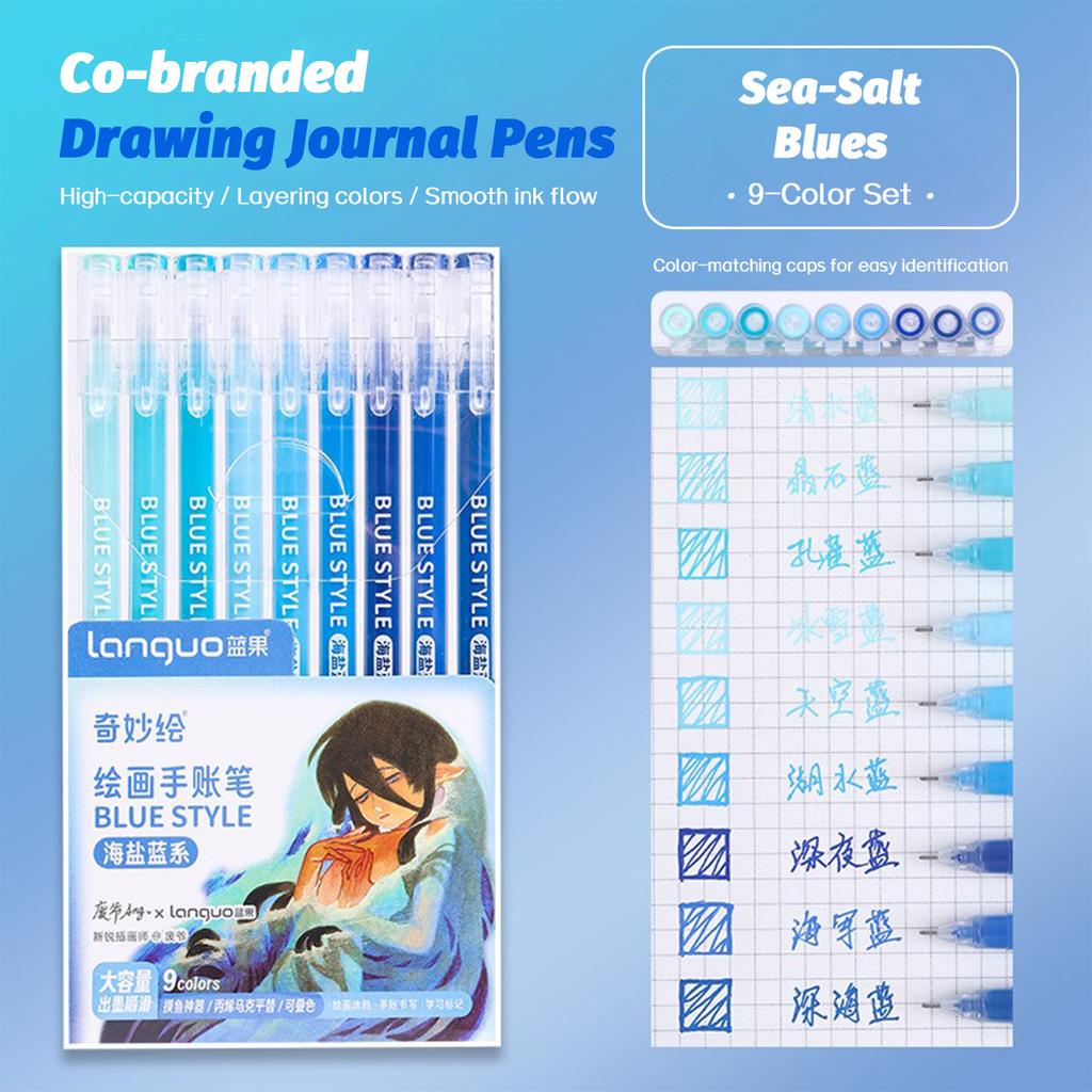6/9pcs Set Languo Morandi Gel Pens 0.5mm Kawaii Pastel Set for Students Diary Scrapbook Painting & Drawing Pen School Supplies