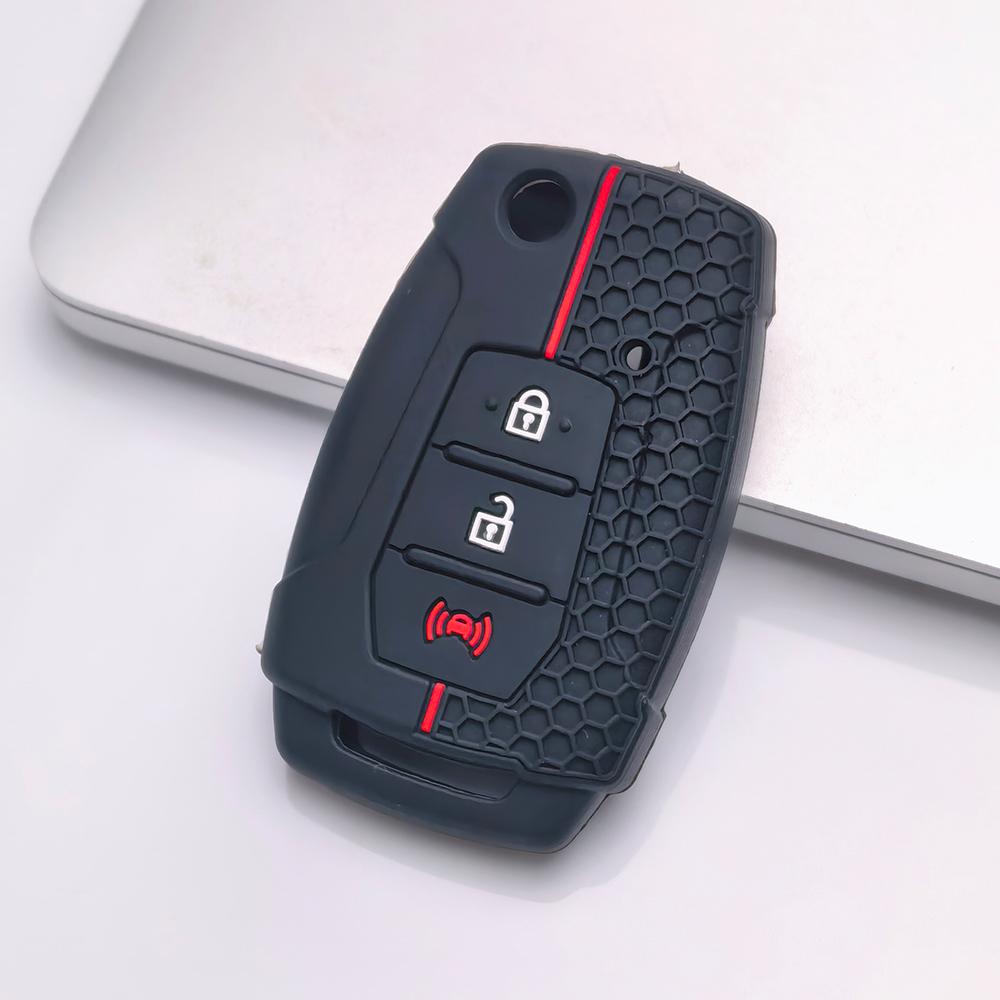 Key Fob Cover for SsangYong Korando Actyon Kyron Rexton Tivoli Musso Anti-Scratch Guard Shockproof Protection Soft Grip Texture Dust Resistant Cover чёрный