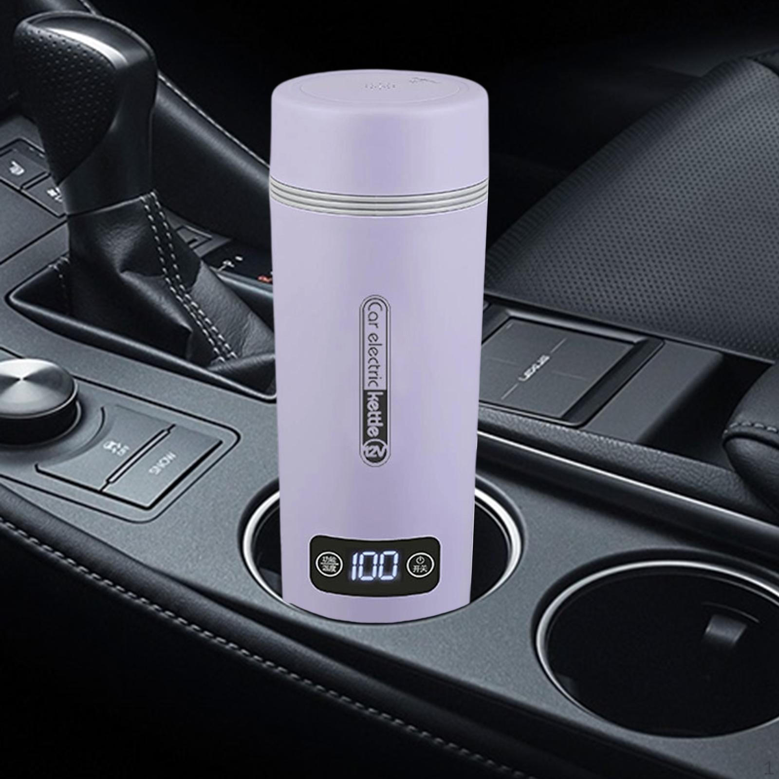 

Car Heating Cup Heated Travel Mug Temperature Adjustment Leakproof Portable Heater Water Boiler for