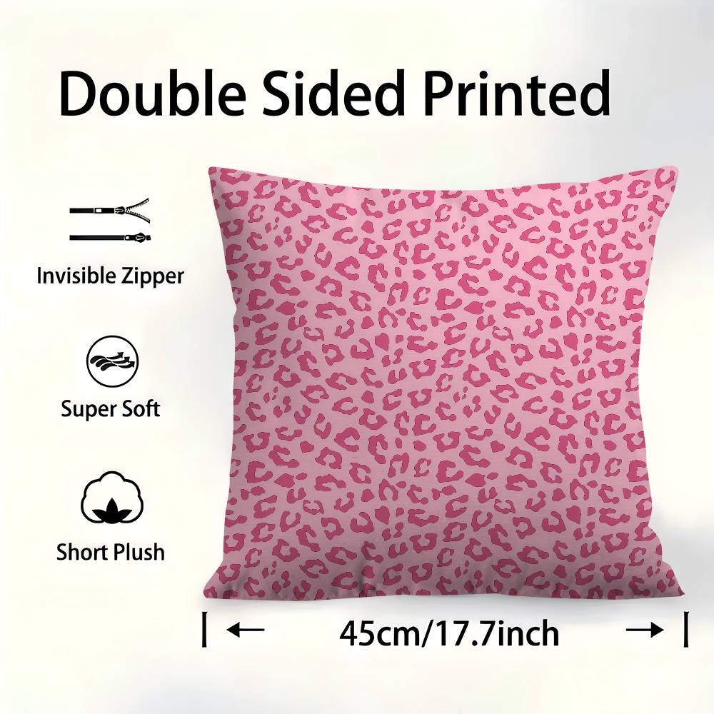 Leopard Print Pattern Cushion Cover Pillowcase Upholstery Sofa Throw Pillow Home Decor Pillowcas