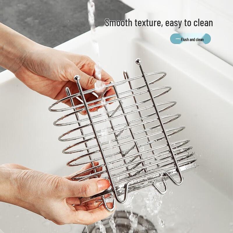 Meichu Rostfritt Stål Borrfri Ätpinnshållare med Avlopp