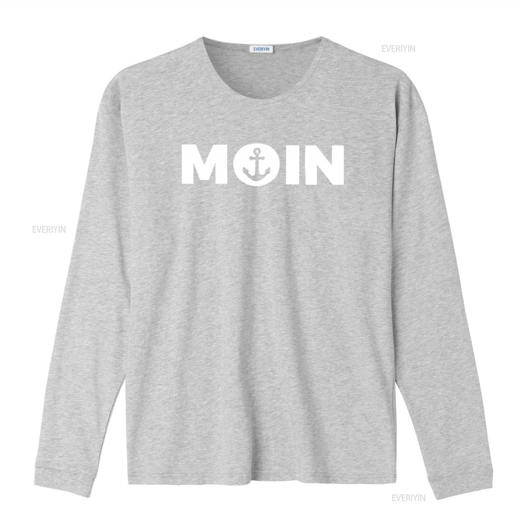 Stilvolles Herren Moin Ankerprint T-Shirt von Moonworks Perfekt für nautische Liebhaber vintage gewaschen Vielseitige Designerkleidung