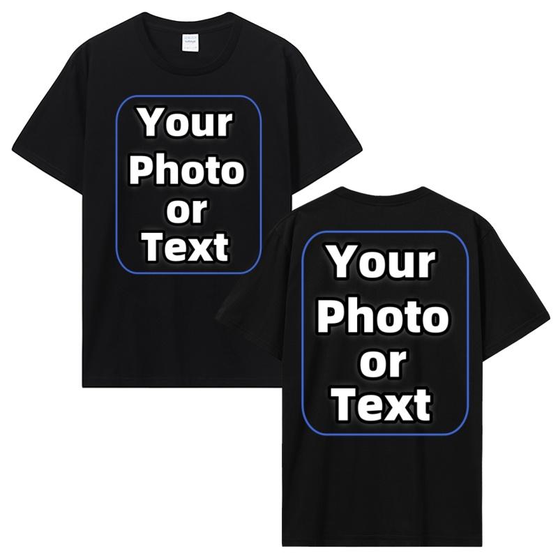 

Custom T Shirt Make Your Design Logo Text Cotton Tshirt Personalized Gift Customized Your Design T-shirt Diy Men Women Tees T... 5XL різнокольоровий
