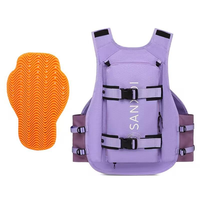 SANXDI Ski Vest Backpack Tactical Snowboard With Back Protection Waterproof Men Women Snow Skiing