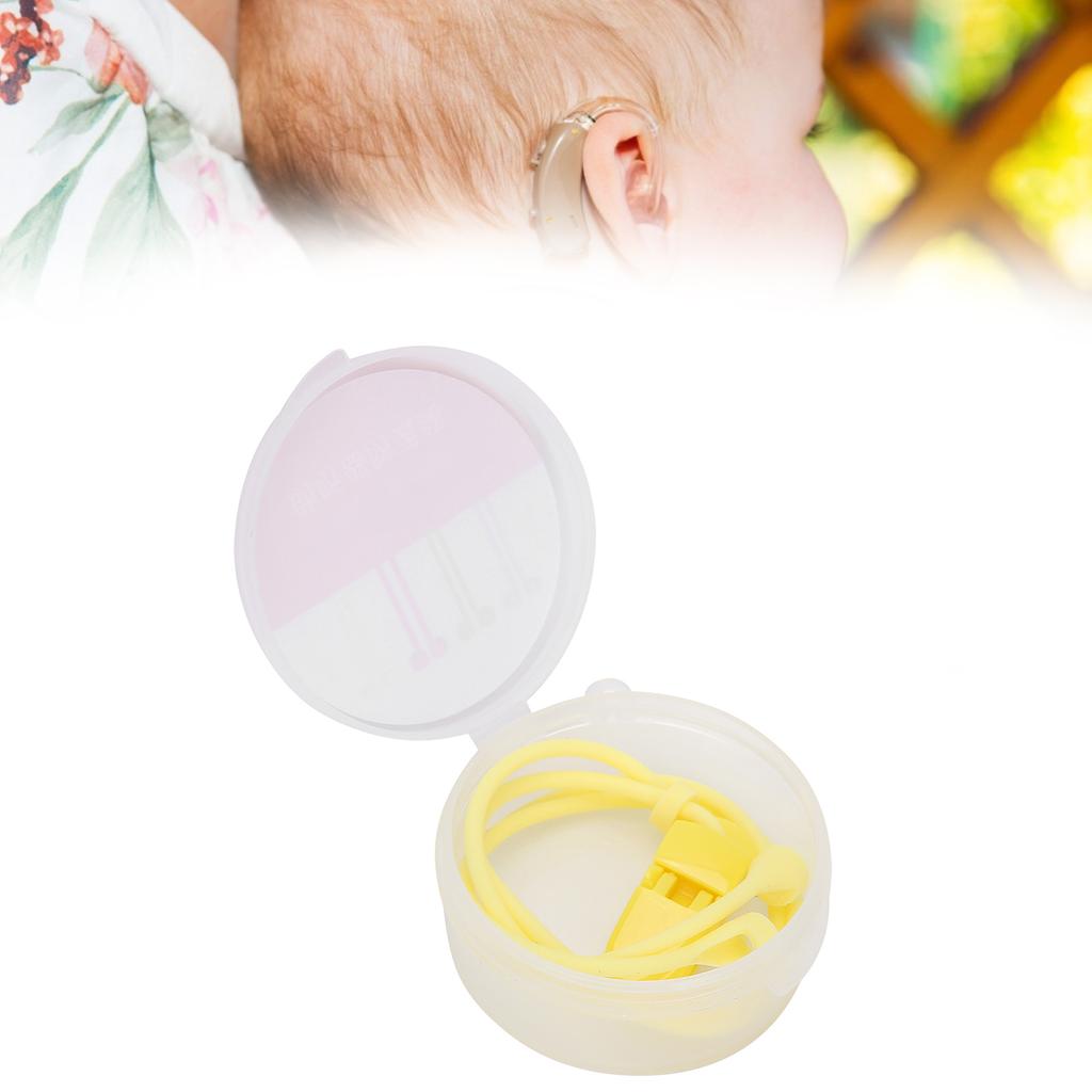 Silikon Anti-Verlust Lanyard Hörgerätehalter Riemen Schutzseil für ältere Menschen(Schwarz )