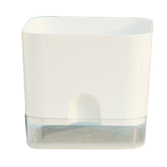 Yousheng Square Self Watering Pot with Drainage Hole Clear Reservoir Indoor Outdoor Plants Planting Pot Herbs Succulents Flower Planter with Wick