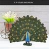 Lifelike Simulation Wild Bird Toy Model Table Decorative Ornament Decor Household(Peacock)