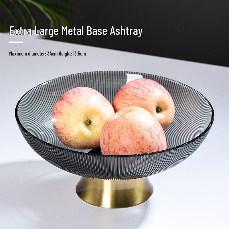 Elegant High-Foot Glass Fruit Plate