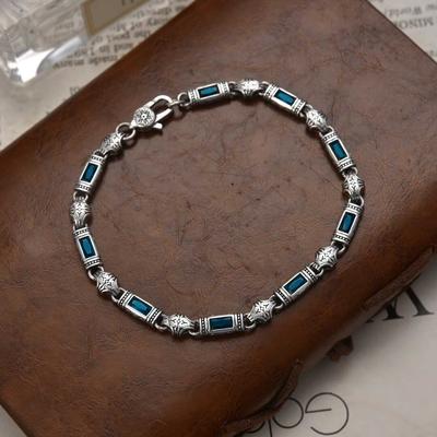 Schwere Industrie Türkischer Stil Tang-Grasmuster Steinarmband Breite 5mm Für Männer und Frauen Großzügig