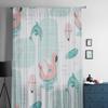 Abstract Cartoon Pink Flamingo Tulle Curtains For Living Room Sheer Curtain Bedroom Veil Organza Decorative Window Treatments